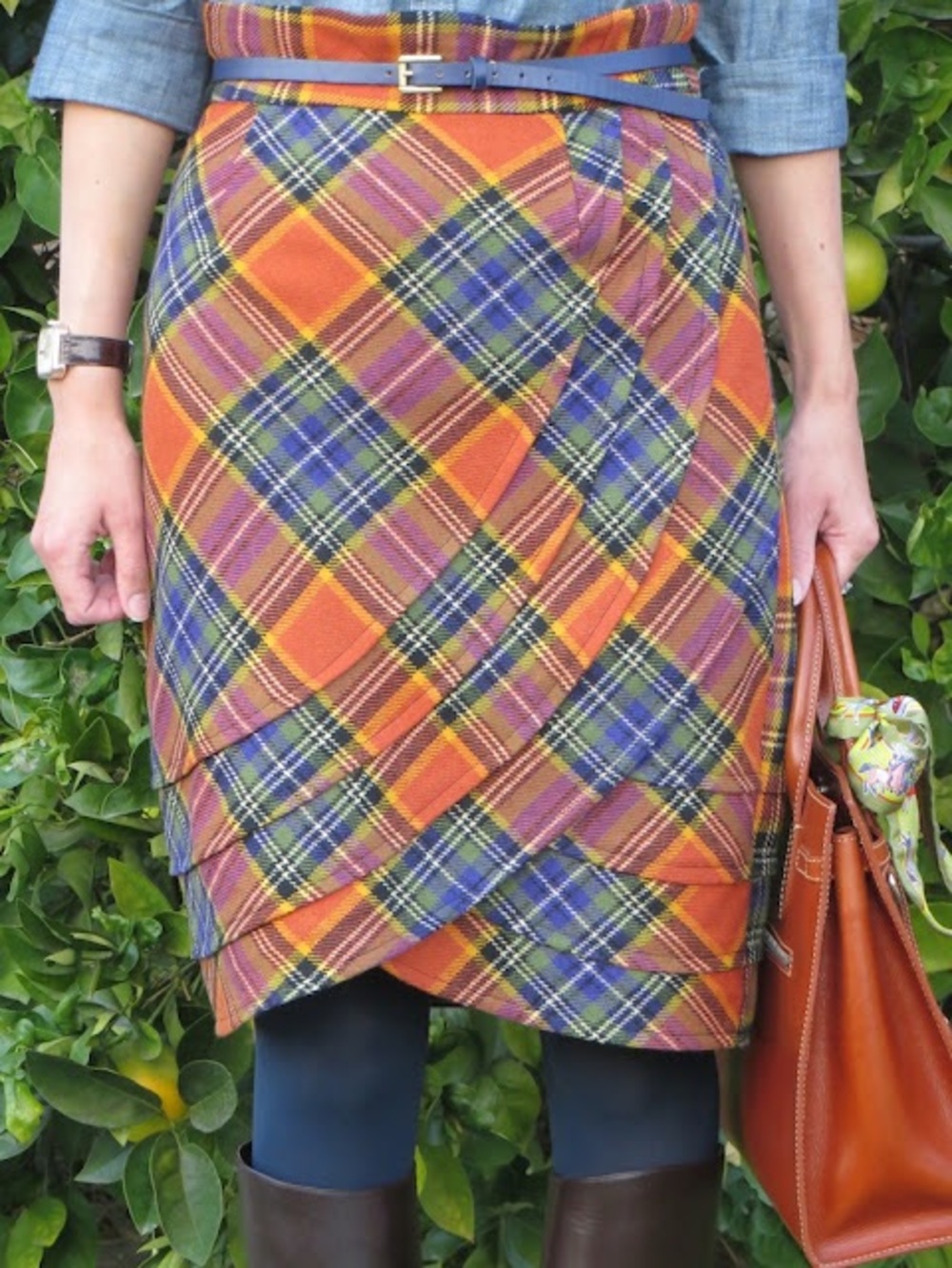 Anthropologie Plenty by Tracy Reese Easy Keeper Wool Plaid Skirt Size 6 - Picture 2 of 16